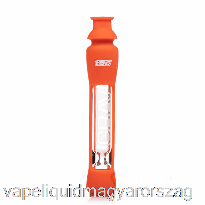 Grav 12mm-es Kóstoló Szilikon Bőrrel Skarlátvörös Narancssárga Vape Toll